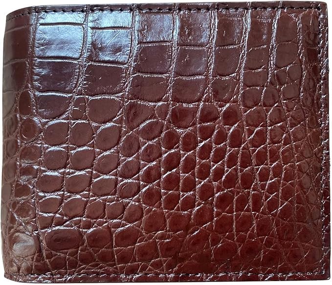 Genuine crocodile leather wallets men alligator leather Wallets for Mens skin mens alligator wallets skin wallet for men (Brown HornBack)3