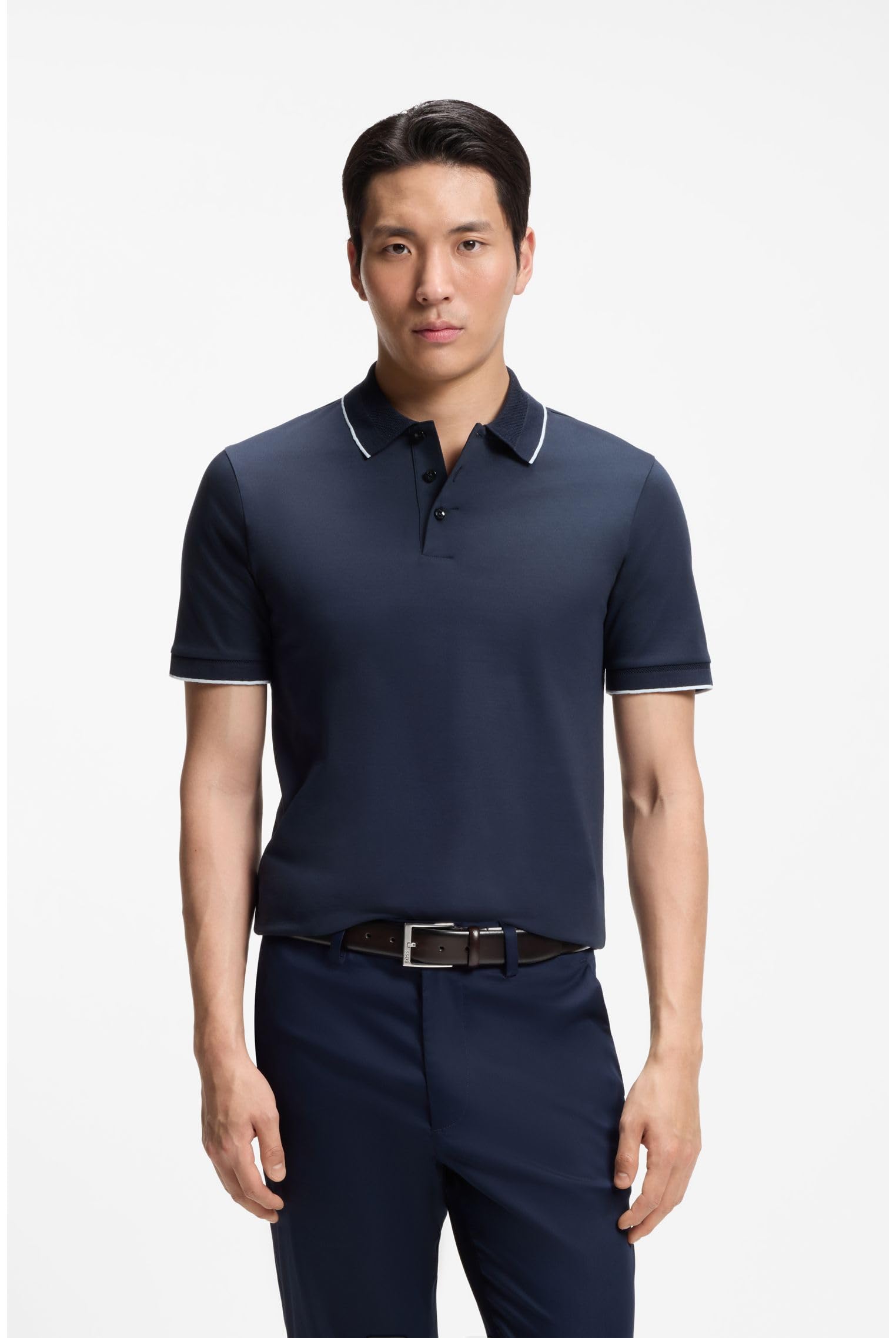 BOSS Herren Elloy-PC-An Sz35 In Italien gefertigter Gürtel mit Logo-Schließe