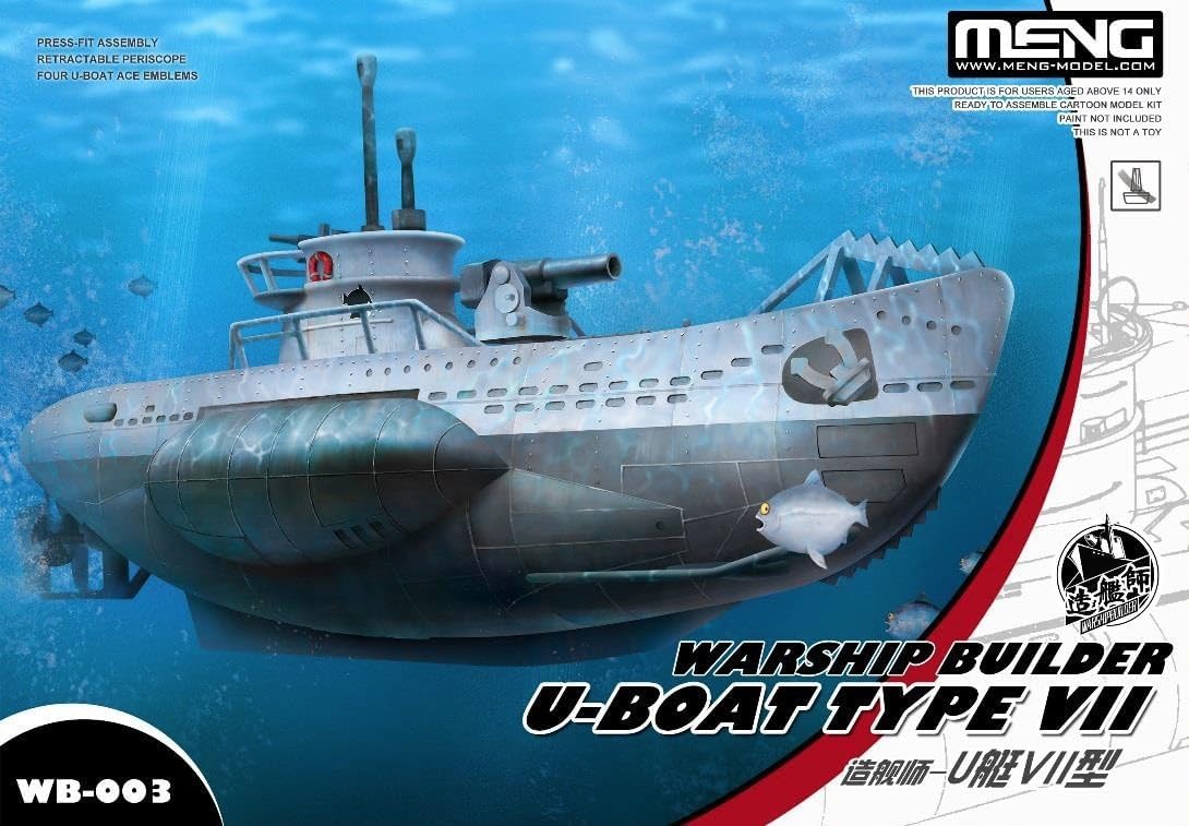 Meng WB-003 Warship Builder U-boat Type VII Q Edition Assembly Model Kit I4169068667