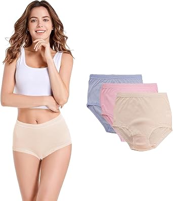 Molten Creek  Women's Mama Full Briefs, High Waist Ladies Briefs, 100% Cotton Knickers, Soft & Stretchy, Everyday Panties, Full Coverage