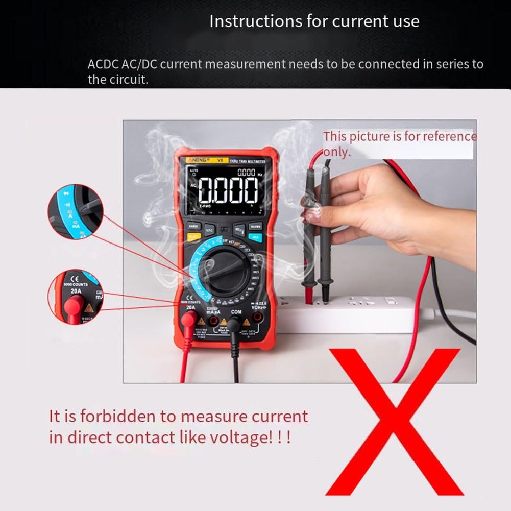 ANENG 683 Multimètre professionnel 6000 points Tests de tension AC/DC Ampérémètre Écran tactile intelligent Test de diode NCV