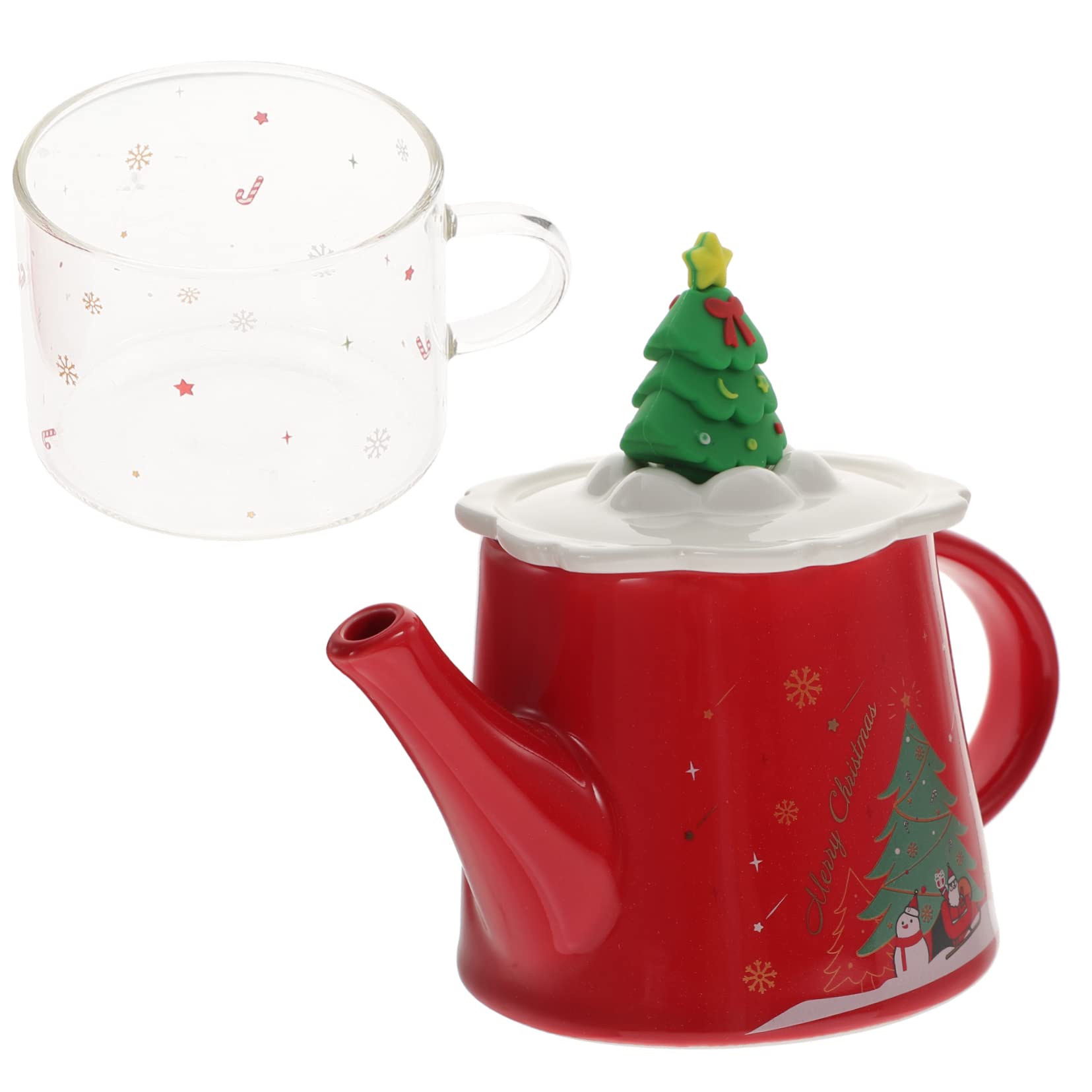 Amazon.co.jp: OFFSCH 1 セット クリスマスケトルカップ サンタ 