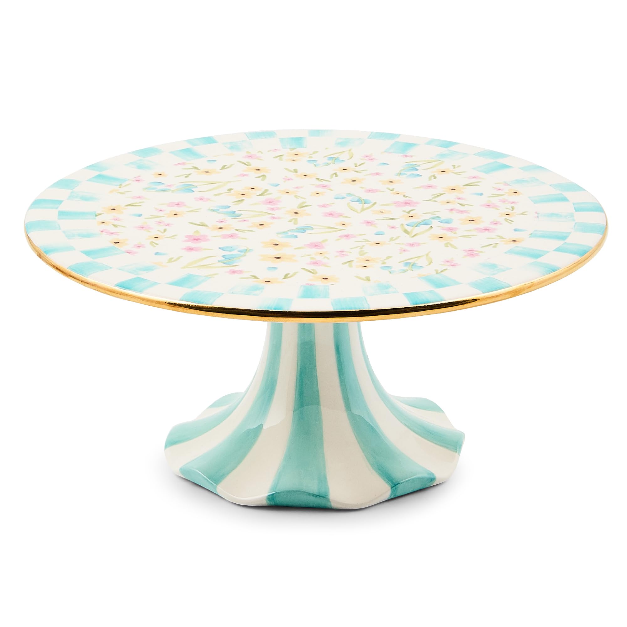 【新品】McKenzie-Childs ケーキスタンド Amazon.com: MACKENZIE-CHILDS Ceramic Pedestal Platter, Round Cake