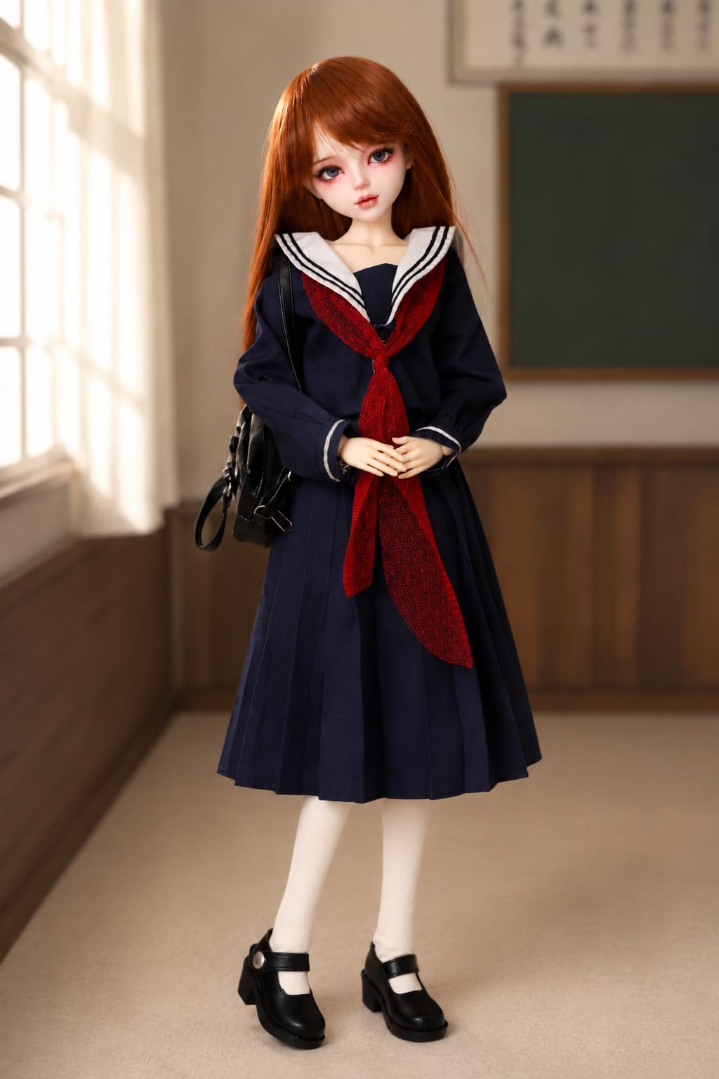 1/3 Puppe im BJD-Stil, 56 cm, handbemalte Modepuppe, japanischer Matrosenästhetik, PVC-Körper, 31 bewegliche Gelenke, Sammlerstück-Display-Puppe für Kinder ab 15 Jahren