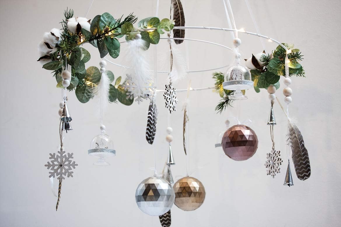 Confezione da 6 grandi anelli in metallo a cerchio in macramè oro per realizzare decorazioni di corona di nozze e fai da te acchiappasogni artigianato da parete - 25 cm