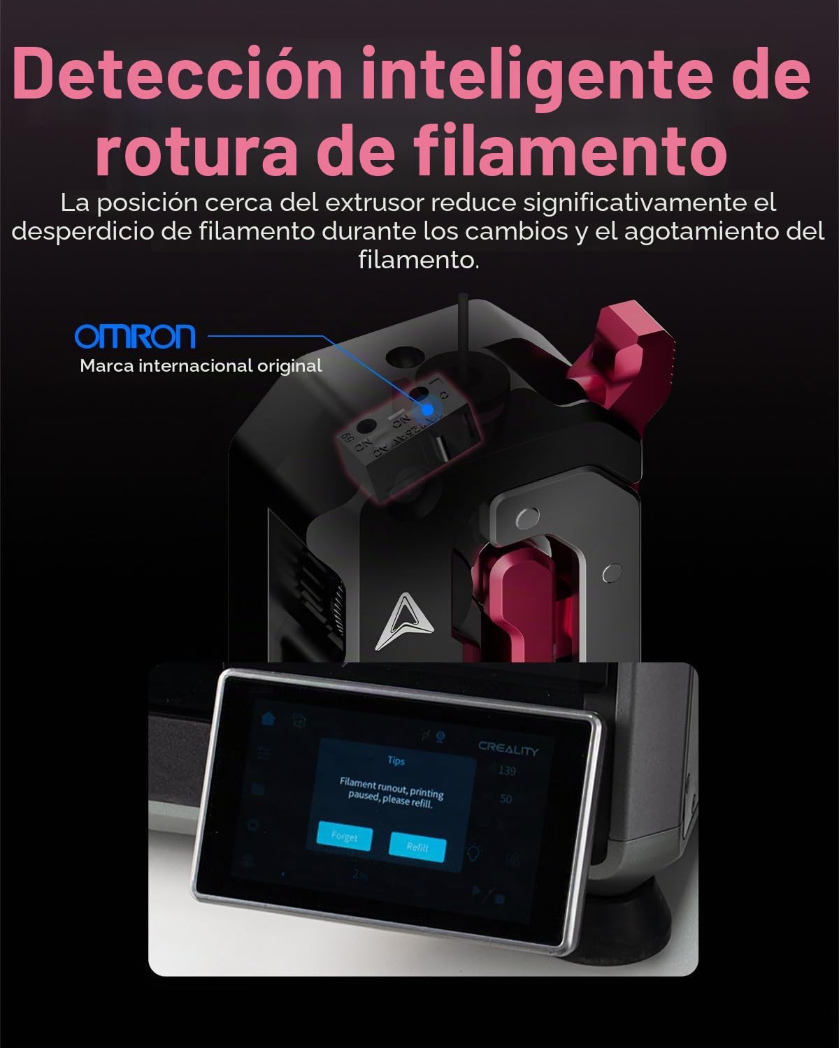 Creality K1 SE DXC Extrusor, Actualización Extrusor Kit de con Diseño de Engranaje Innovador y Detección Inteligente de Rotura de Filamento, Accesorios de la serie K1 para impresoras 3D K1C,K1 Max, K1