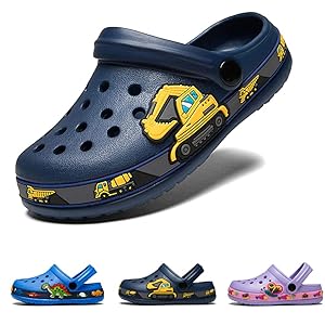 Drecage Toddler Clogs Kids Clogs for Girls Boys Slip on Garden Clogs Slide Sandals Waterproof Beach Pool Shoes Slipper