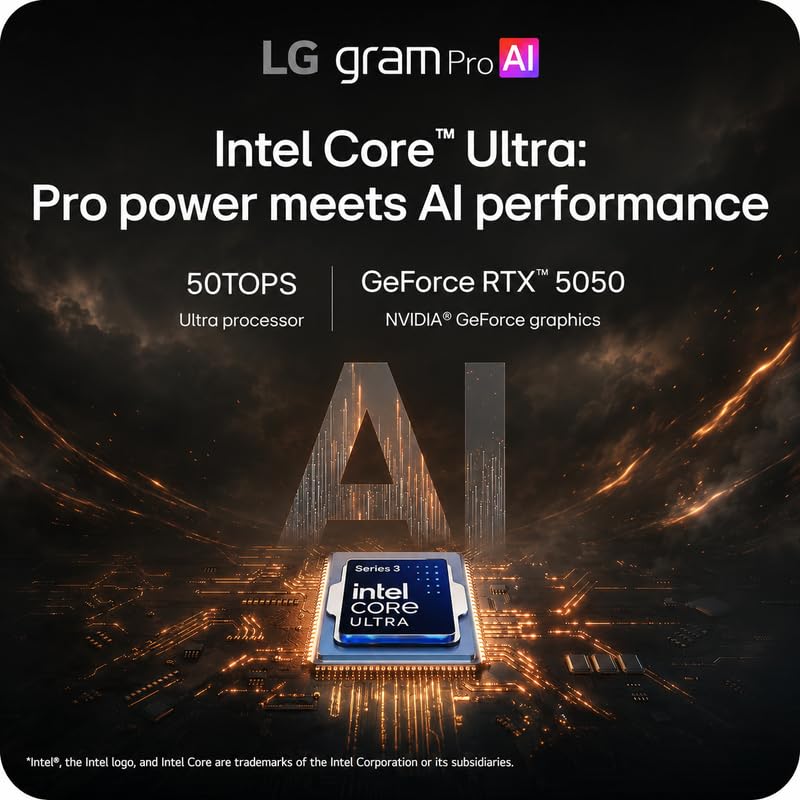 Image of LG gram Pro Max Gaming Laptop RTX 5050 32GB RAM 2TB Core Ultra 9 386H