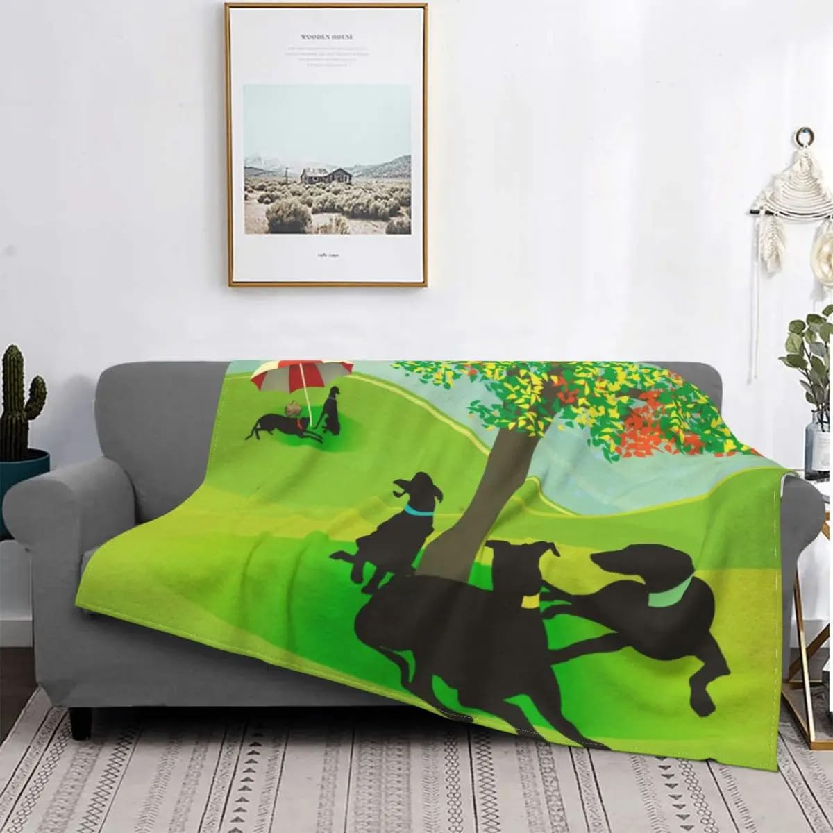 Couverture Greyhound plaid léger pour soirée cocooning salon