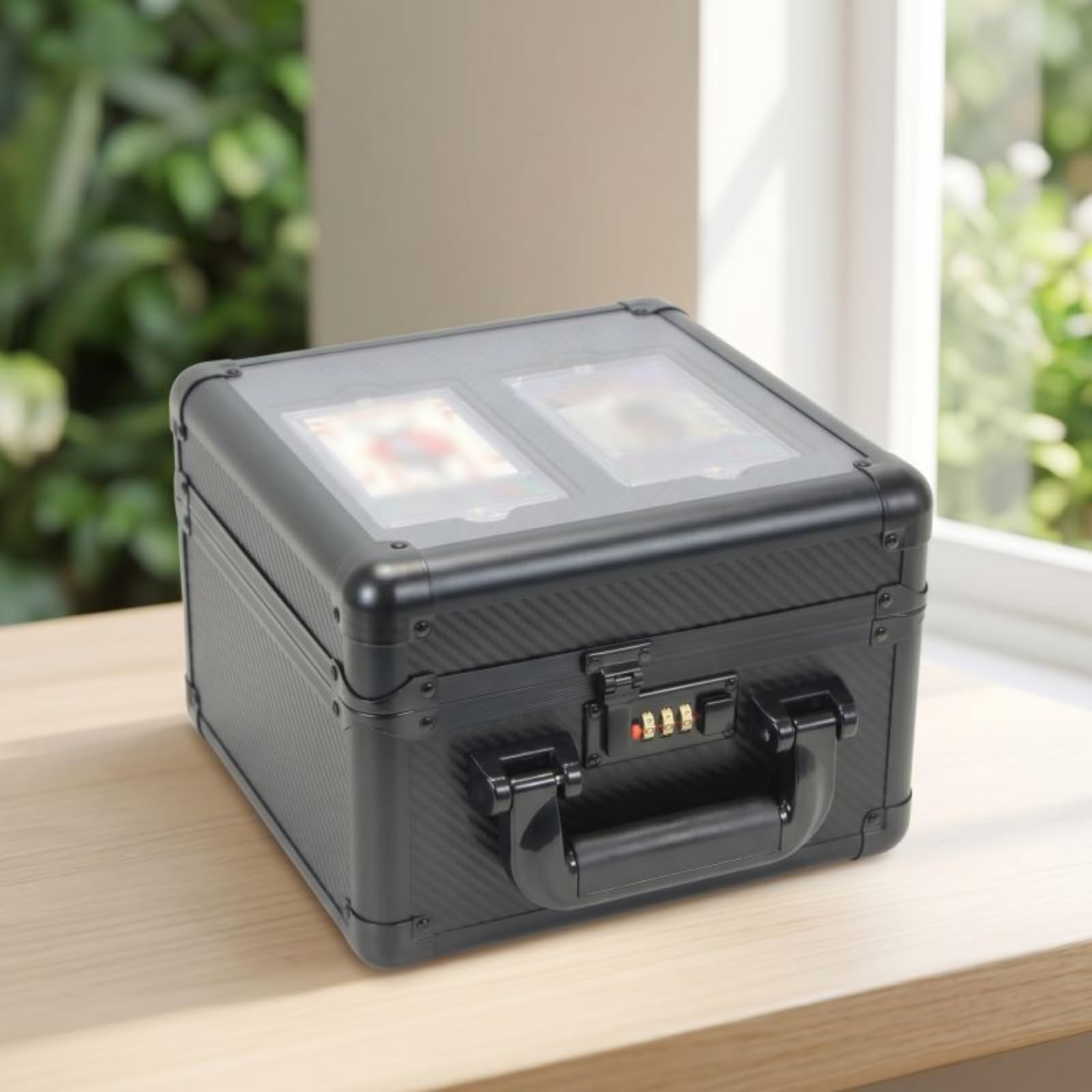 Estuche Doble para Tarjetas PSA BGS Caja Expositora para Cartas Certificadas Organizador con Combinación Cubierta Transparente Adecuado para Coleccionistas Ferias Hogar Oficina