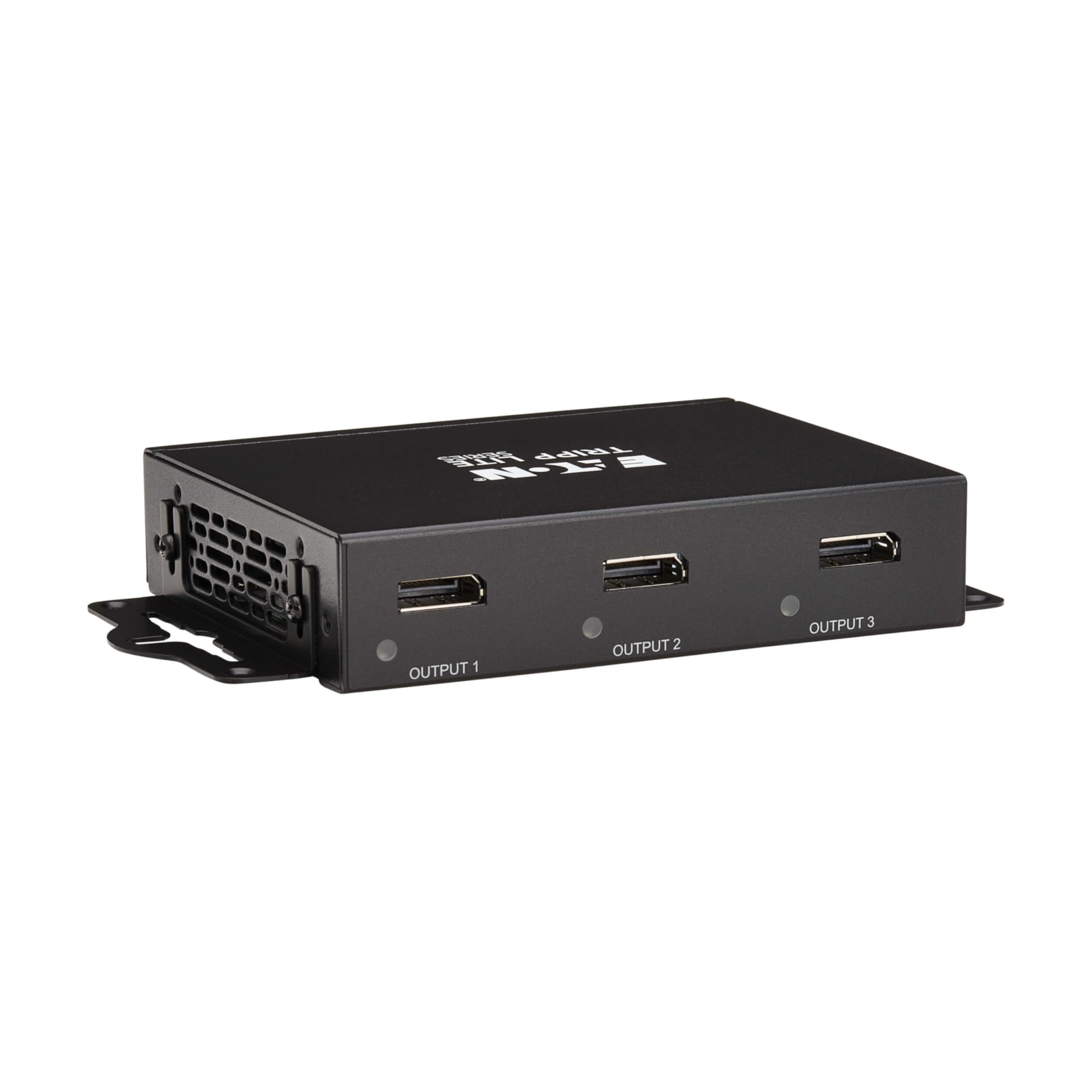 Tripp Lite Splitter DisplayPort serie a 3 porte per 3 monitor, video 4K a 60 Hz, 1 ingresso 3 Out, DP 1.4, hub MST, conforme TAA, plug-and-play, garanzia di 1 anno (B156-003-8K)