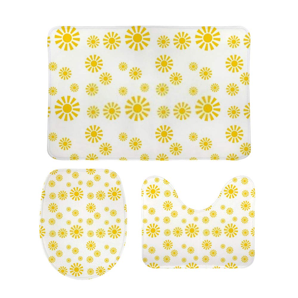 Tapis de bain antidérapant lot de 3 pour éviter les glissades en salle de bain