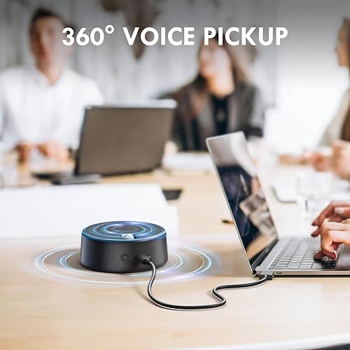 Miniatura 3 de Altavoces USB para computadora con micrófono, altavoz para computadora portátil con micrófono, 2 modos de sonido, captación de voz mejorada manos