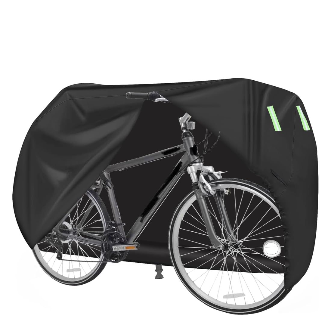 Bike Cover for 2 Bikes, 210D Nylon Waterproof Bicycle Cover Anti Dust Rain UV Protection for Mountain Bike/Road Bike with Lock-holes Storage Bag