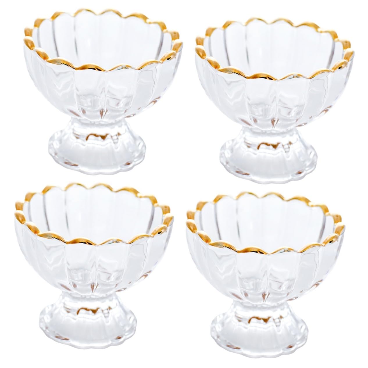 TOPBATHY 4 Pz coppa gelato tazza di mousse piatti da dessert bicchiere tazze da dessert budino tazza di coppa da dessert in delicato Vassoio di frutta aperitivo ciotola di