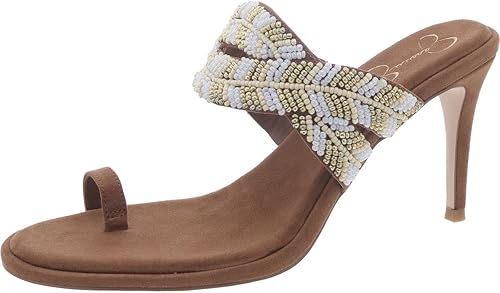 Jessica Simpson Tacones de gamuza sintética con cuentas Rixei para mujer