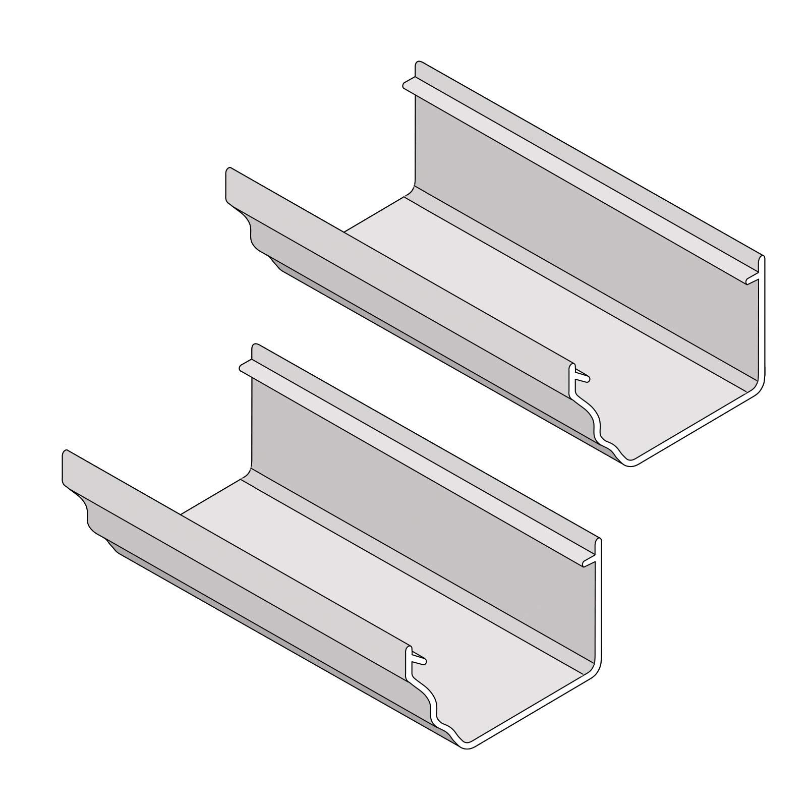 2 x 2m White Marley Classic Ogee Gutter for Ultraframe Classic Conservatory Roof Guttering