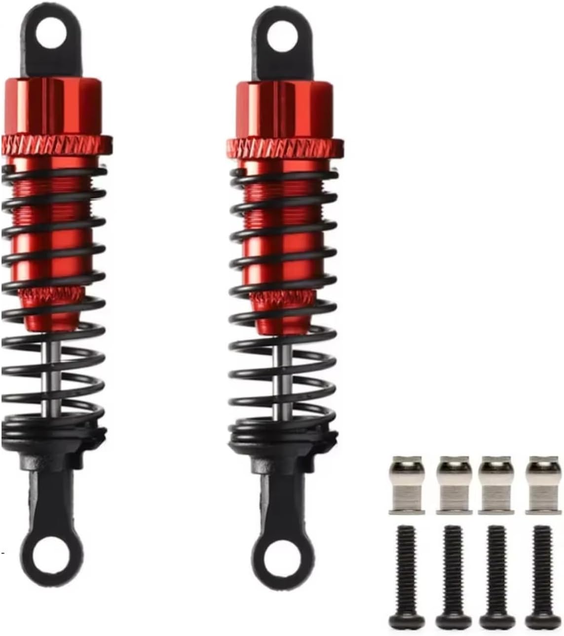 Rc Shock Absorber Models For FS For Racing Off-Road Monster Truck 736092 73603 73801 1/18 2Pc/4Pc Alloy 52-64mm Adjustable Oil Shock Absorber Remote Control Car Parts(Red,2PCS)