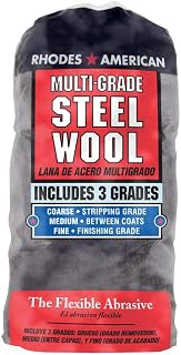Steel Wool, 12 pad, Assorted Grades, Rhodes American