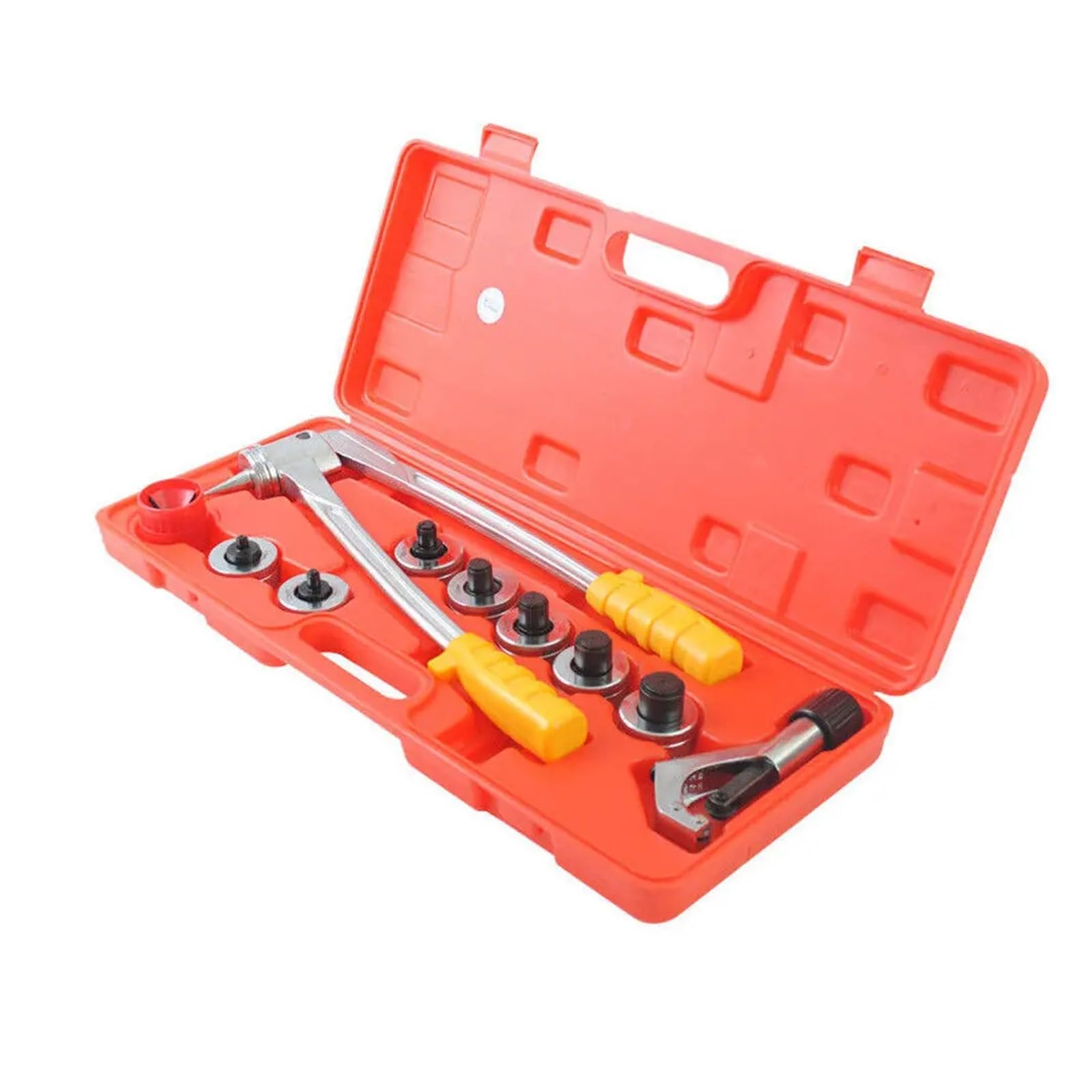 Rsgxlfqzvak A Pipe Expander, Pipe Expander Tool With Tube Cutter 7 Heads 10-28Mm Crimping Manual Pliers Metal Expansion Kit