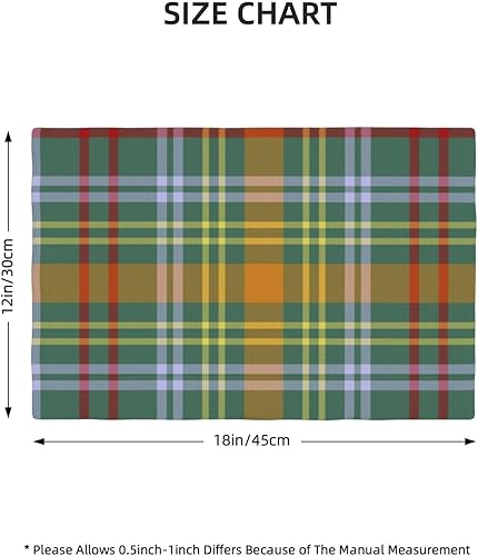 Miniatura 4 de O'Brien Clan - Juego de 4 manteles individuales de lino de doble capa con patrón de tartán irlandés de tartán, manteles individuales decorativos de