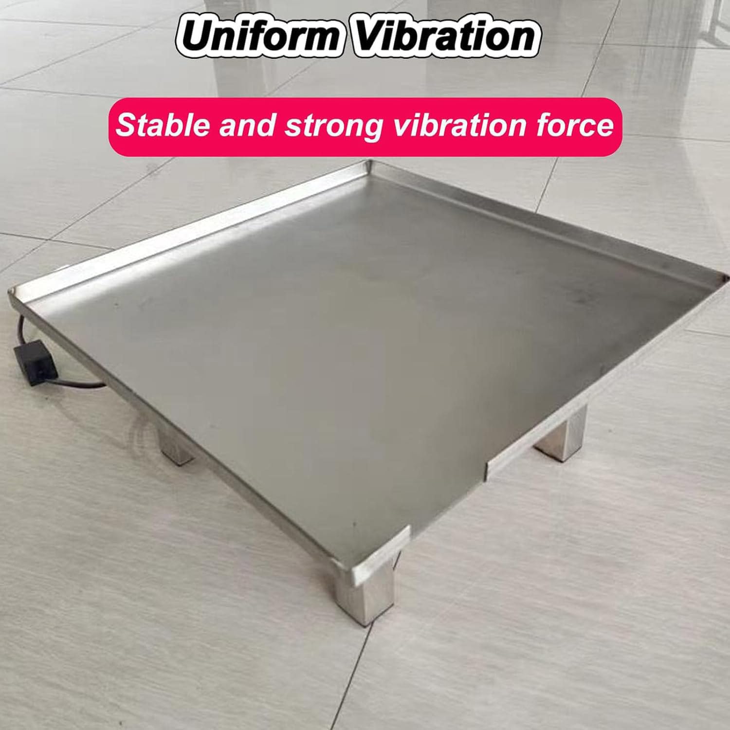Mesa de vibración de hormigón, prueba de vibración eléctrica, mini mesa de vibración de acero inoxidable, plataforma de vibración de bloque de prueba de mesa, vibrador dental cuadrado,35*35cm