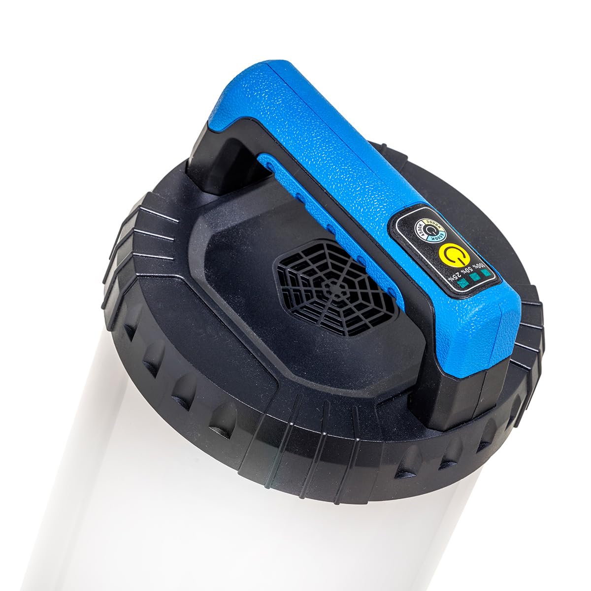 as - Schwabe Ilumi 360 LED lampa robocza 120 W, 16 500 lumenów, emisja 360°, możliwość ściemniania w 4 stopniach, temperatura barwowa 3000 K – 6500 K, wytrzymały kabel IK08-3 m, reflektor budowlany do