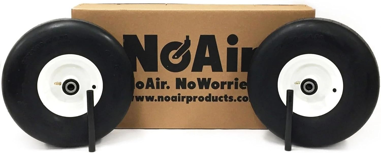 NoAir® (2 Flat Free Tire Assemblies 15x6.00-6 Fits Kubota ZD21 ZD28 K3111-18020