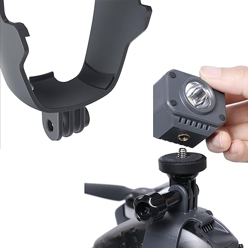 Miniatura 2 de Soporte adaptador de montaje compatible con DJI FPV Soporte de montaje Searchlight Gopro Pocket 2 Cámara Drone Accesorios