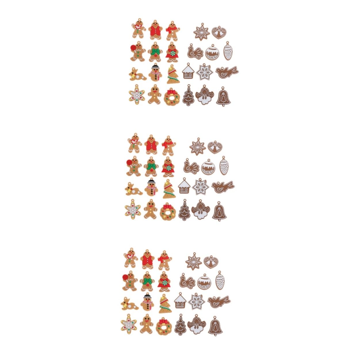 Ciieeo 69piezas Adornos Colgantes De Navidad Decoración para Árbol De Navidad Gingerbread y Navideño