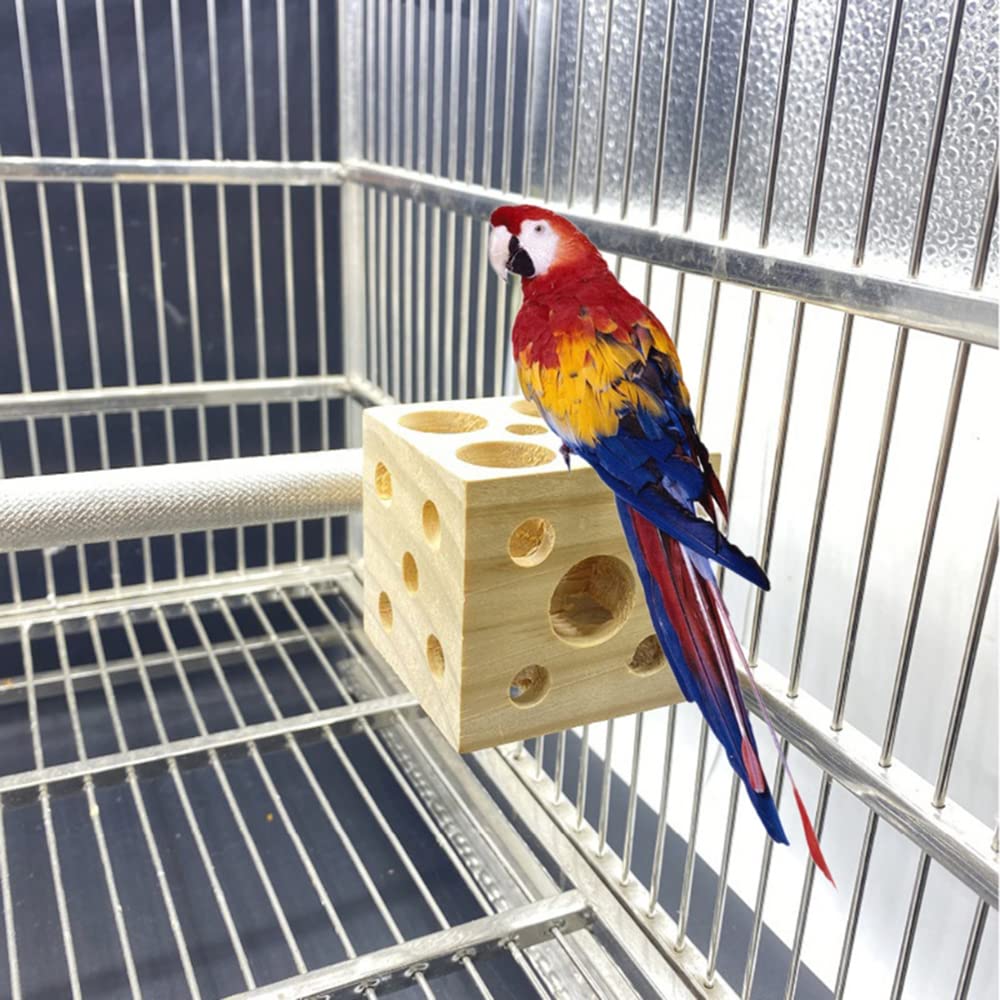 Vogelfutterspielzeug Aus Holz - Kletter- & Kau-Spielzeug Für Papageien, Sittiche, Nymphensittiche