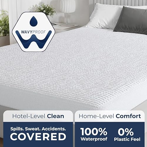 Miniatura 8 de PAULATO BY GA.I.CO Protector de colchón impermeable – Funda de colchón para cama tamaño Queen – Suave y silencioso, hipoalergénico lavable a máquina