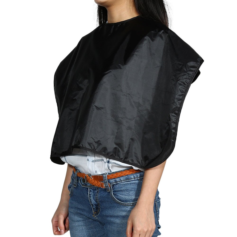 colorscosmetics Waterproof Hairdressing Salon Hair Cutting/Shampoo/Dyeing Cloth Cape Apron (Black) 1