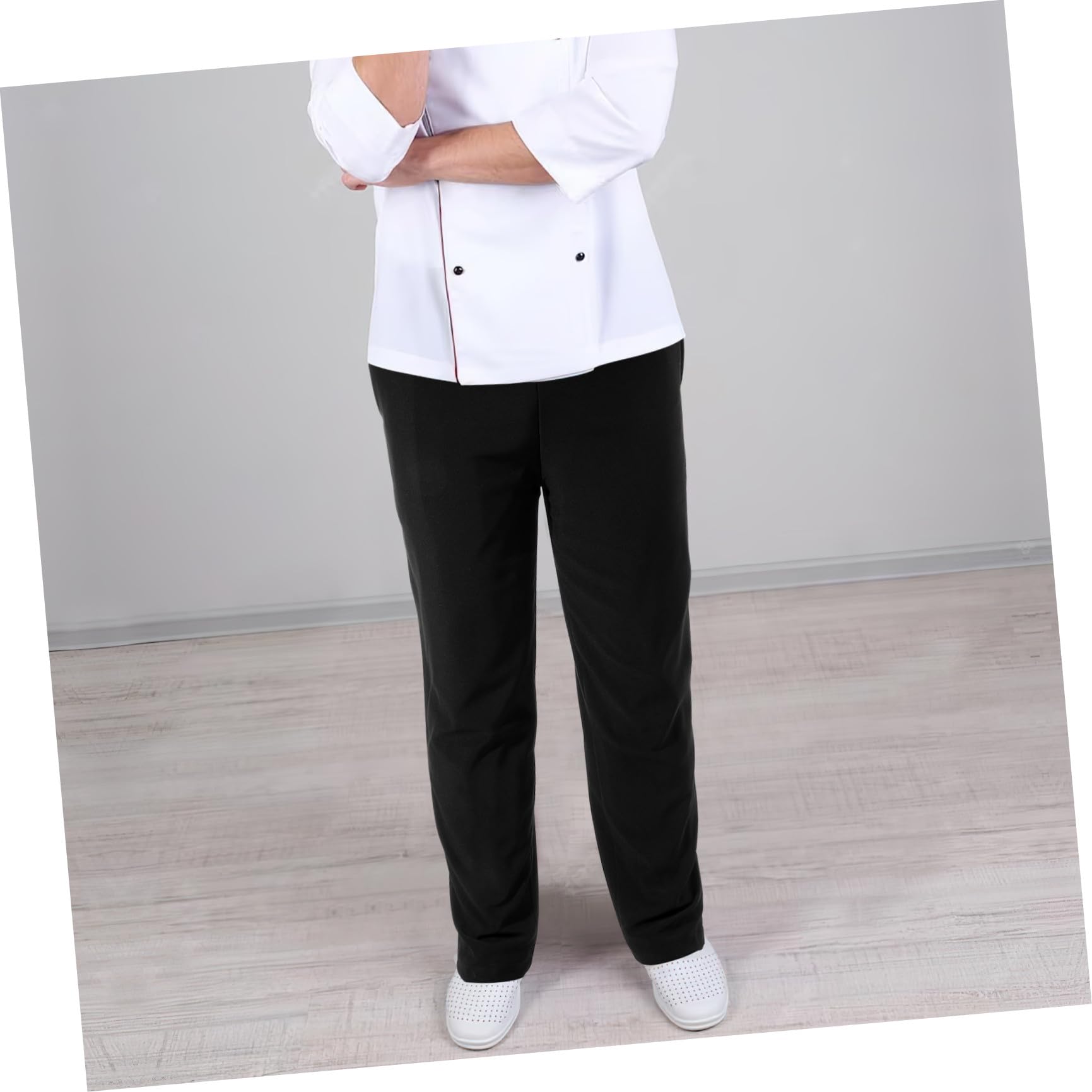 Pantaloni da Chef Traspiranti Nero per Ristoranti e Cucine Professionali Facili da Lavare e Resistenti all Olio