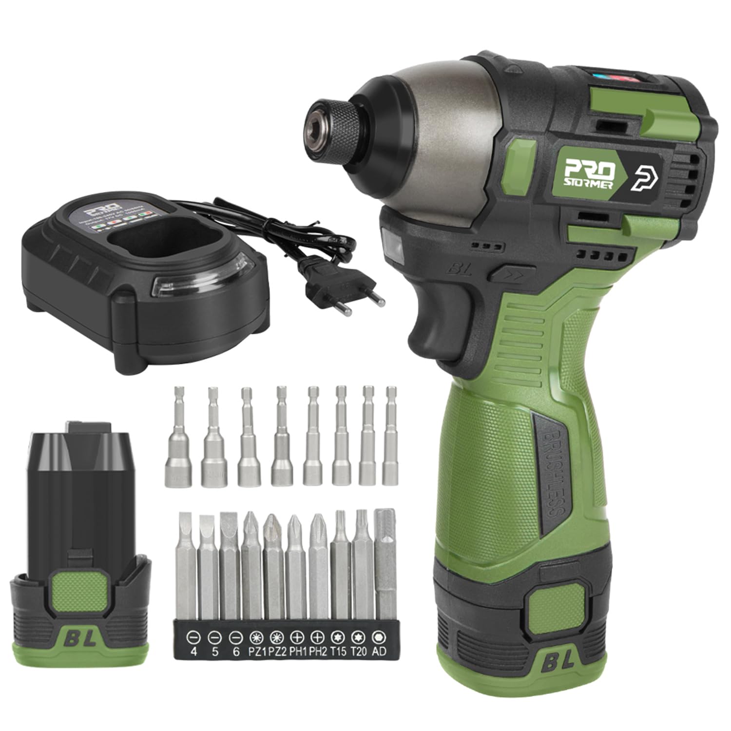 ほぼ新品インパクトドライバーセット Amazon | Prostormer 17V インパクトドライバー 工具セット 締付工具