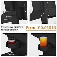 Vista 7 de MXIMU Silla Adirondack moderna resistente a la intemperie con portavasos, sillas de gran tamaño para hogueras Adorondic de plástico al aire libre