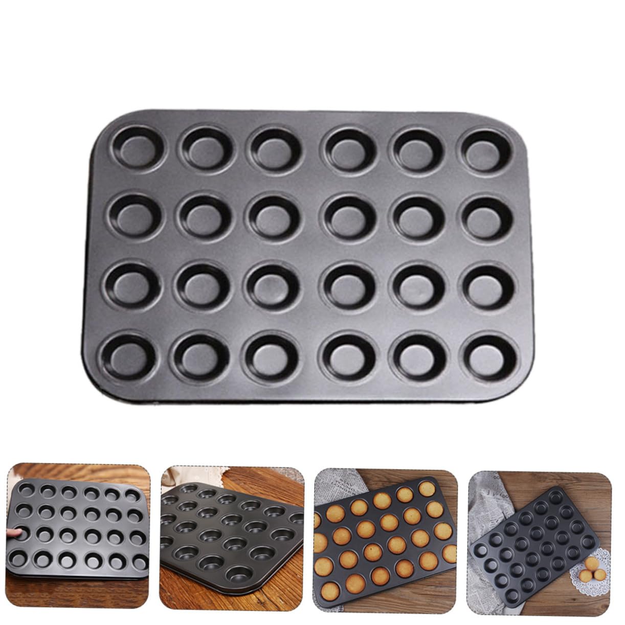 Amosfun 2 Pezzi Stampo per Muffin Antiaderente Carbonio Utensili per Cupcake e Dolci Facile da Usare e Maneggiare Design Risultati
