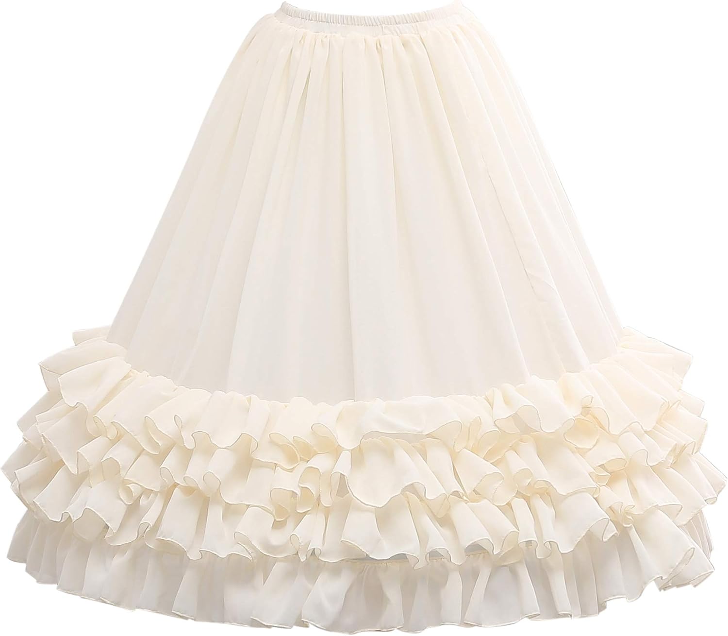 Sweet Lolita Chiffon Skirt Short A-line Petticoat Vintage Wedding Bridal Petticoat for Wedding Dresses Underskirt Strawberry