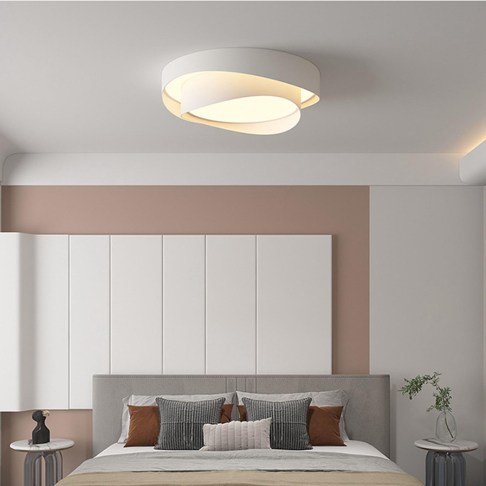 Yctze Nowoczesne ściemniaczowe LED Sufit Lightrut 3 Kolorowa Temperatura 3000K -6500K do Sypialni, Kuchni, Salonu - Elegancki Biały Design
