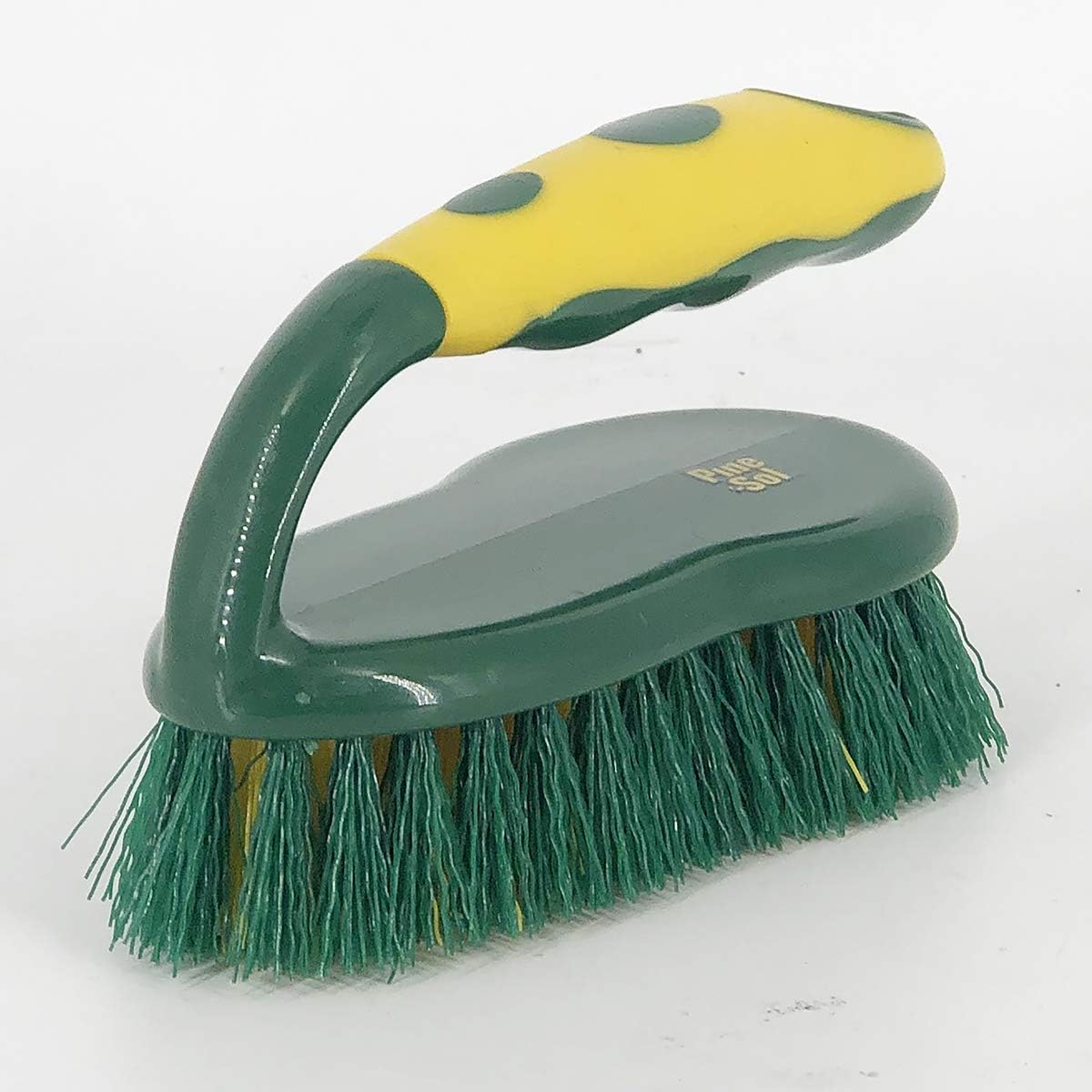 Pine-Sol Soft Bristle Scrub Brush – Comfort Grip | Iron Handle Design | All-Purpose Scrubber for Cleaning Kitchen, Bathroom, Sinks, Tubs, Floors