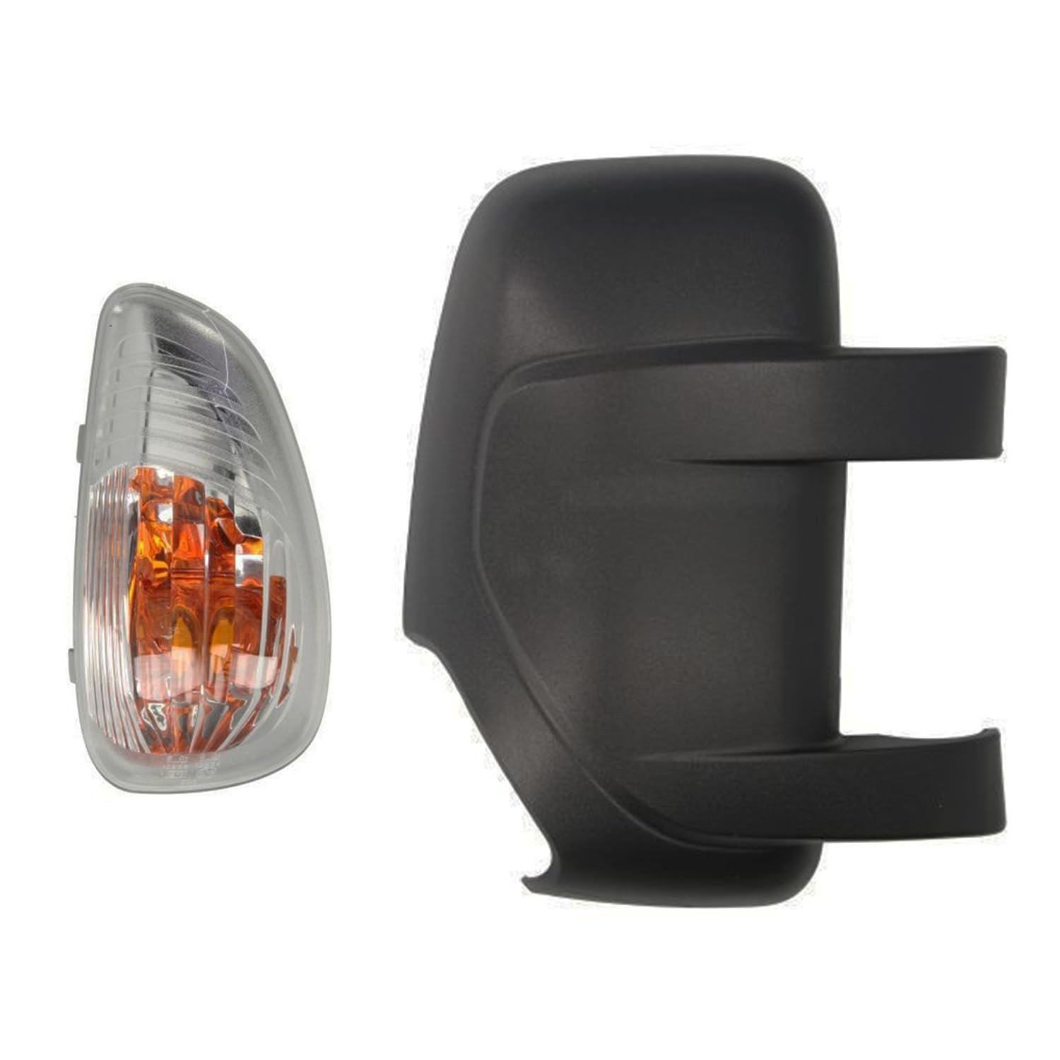 Coque de rétroviseur + clignotant droit compatible avec Renault Master III, Opel Movano B, Nissan NV400, Vauxhall Movano Mk2 2010 + capuchon de rétroviseur extérieur + clignotant côté passager 1887728