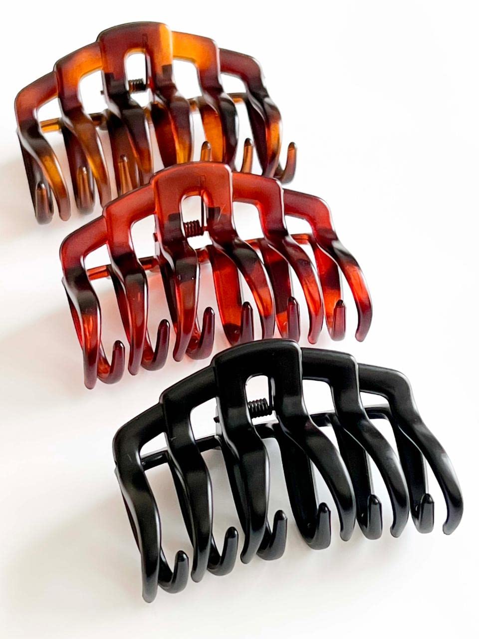 Large Hair Claw Clips, 8 Pack 4.3" Hair Clips for Women & Girls, Strong Hold Matte Claw Hair Clips for Women Thick Hair & Thin Hair, Vintage Jaw Clips (Glossy)