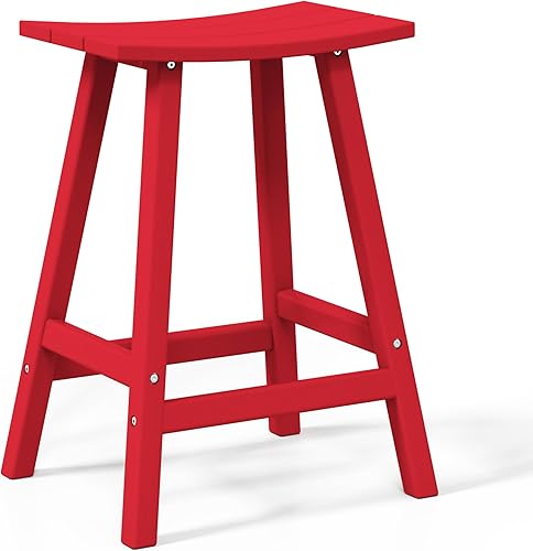 Vista 304 de WestinTrends Malibu - Juego de 2 taburetes para sillín para exteriores/patio, 24 alturas, color negro