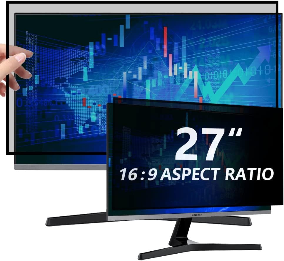 [2 Pack] Computer Privacy Screen 27 Inch for 169 Widescreen Monitor, Removable Eye