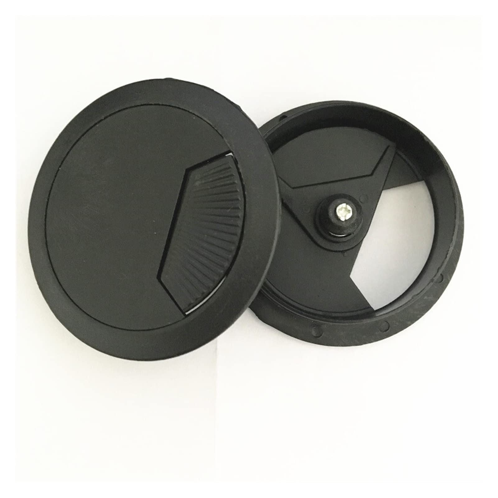 Schreibtischtülle Schreibtischtülle, Kabeltülle, 4 Stück, Kunststoff, schwarz, runde Drahtlochabdeckung, 60 mm, for Computertisch-Möbel-Hardware