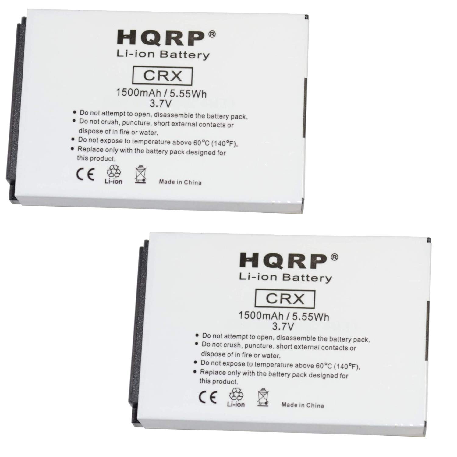 HQRP 2-Pack Battery compatible with GolfBuddy Ll-A10-04 LI-A11-05 LI-B03-02 GB3-BATT-REC Golf-Buddy Platinum, World Platinum (White Model Only), GB3-PLA-G-B, DSC-GB300 Range Finder, Size 54 x 36 x 8mm