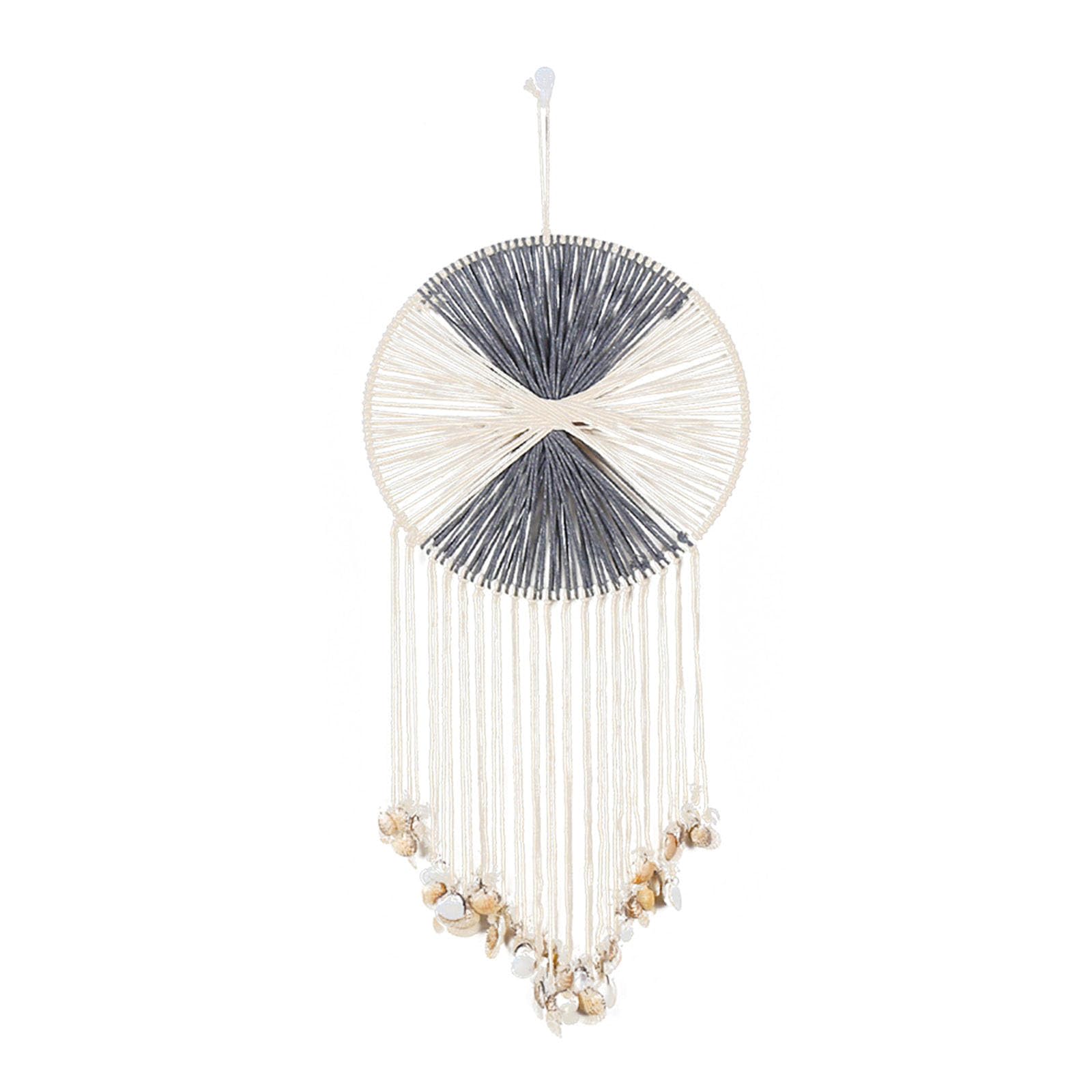 Tsophreniq Macrames Wall Hangings Ornament with Tassels, Half Round Unique Round Tapestry Home Decorations Art Decor Tapestry