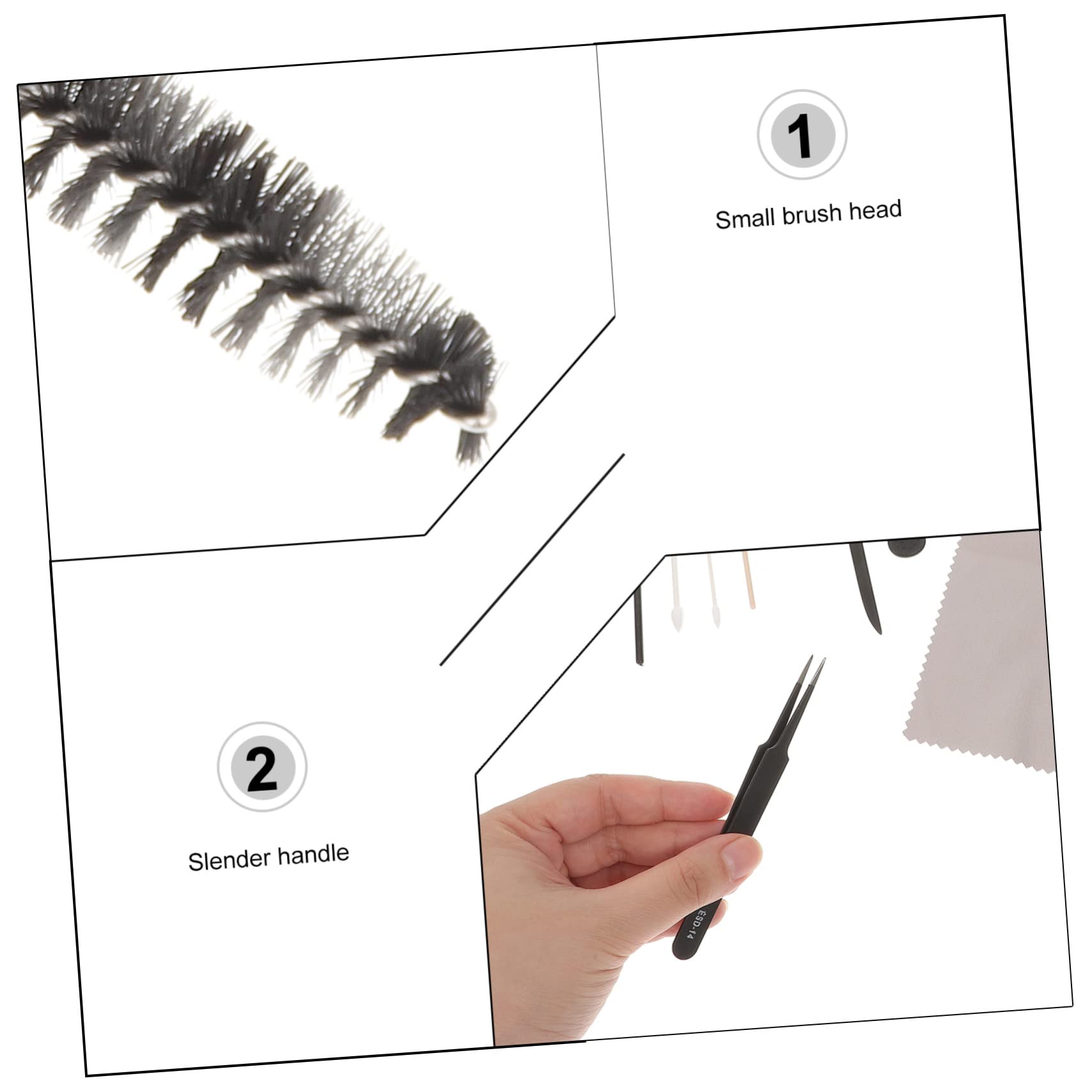 CIYODO 1 Set Cleaning Kit Screen Cleaning Kit Computer Headsets Keyboard Cleaning Brush Eye Glasses Cleaner Brush Screen Cleaners Nylon Protective Equipment Digital Camera