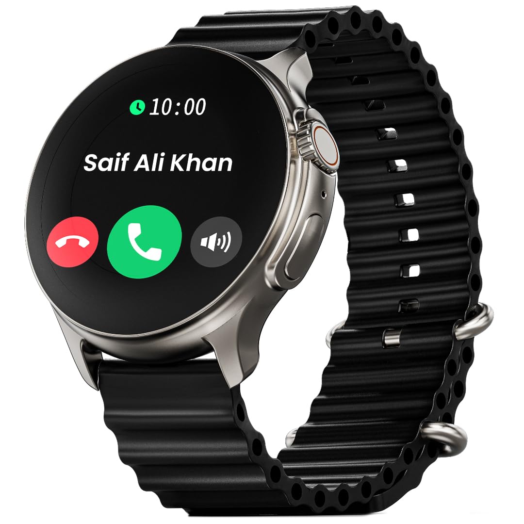 Boult Newly Launched Crown R Pro Smart Watch 1.43''HD AMOLED, BT Calling, Working Crown, Zinc Alloy Frame, 600 Nits Brightness, AI Voice Assistant, SpO2 Monitoring, 120+ Sports Mode (Pure Black)-image-16