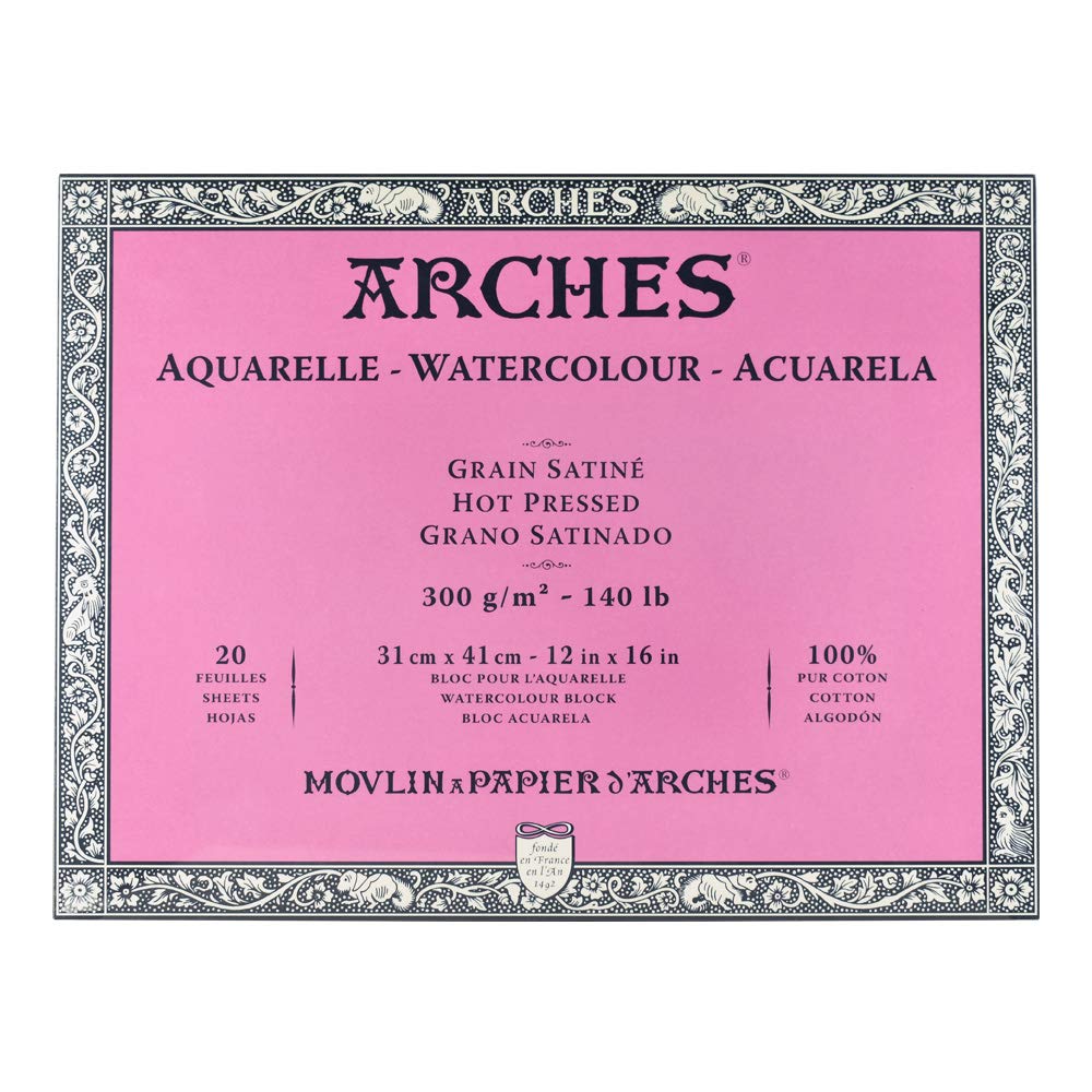 Arches Block 140LB Hot Press 12X16